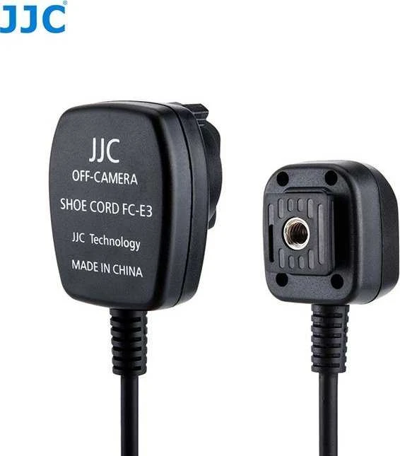 Fotoaparato priedas - JJC FC E3 Off Camera Shoe Cord (Canon OC E3, 90cm, E-TTL)