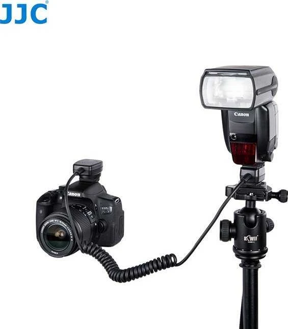 Fotoaparato priedas - JJC FC E3 Off Camera Shoe Cord (Canon OC E3, 90cm, E-TTL)