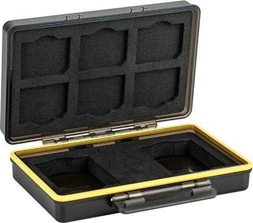 Dėklas - JJC BC 3NPW126 daugiafunkcis baterijų dėklas (talpina 2 NP W126 baterijas, 6 SD korteles, USB 3.0 skaitytuvą)