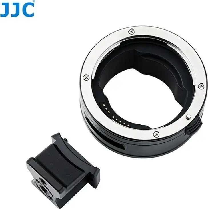 Adapteris - JJC CA EF_RF objektyvo tvirtinimo adapteris (Canon EF, RF, aliuminio lydinys, juodas)