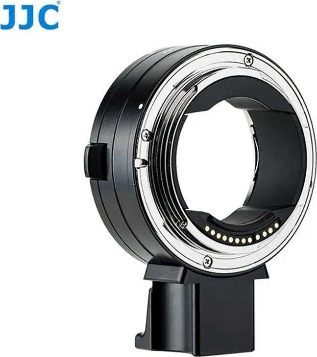 Adapteris - JJC CA EF_RF objektyvo tvirtinimo adapteris (Canon EF, RF, aliuminio lydinys, juodas)