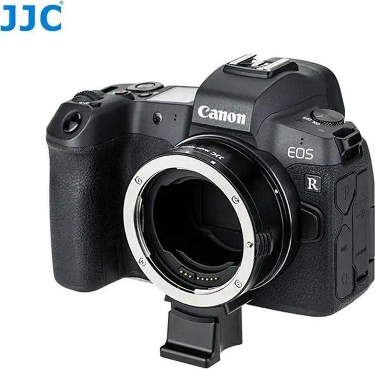 Adapteris - JJC CA EF_RF objektyvo tvirtinimo adapteris (Canon EF, RF, aliuminio lydinys, juodas)