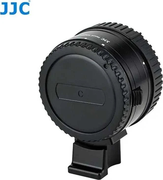 Adapteris - JJC CA EF_RF objektyvo tvirtinimo adapteris (Canon EF, RF, aliuminio lydinys, juodas)