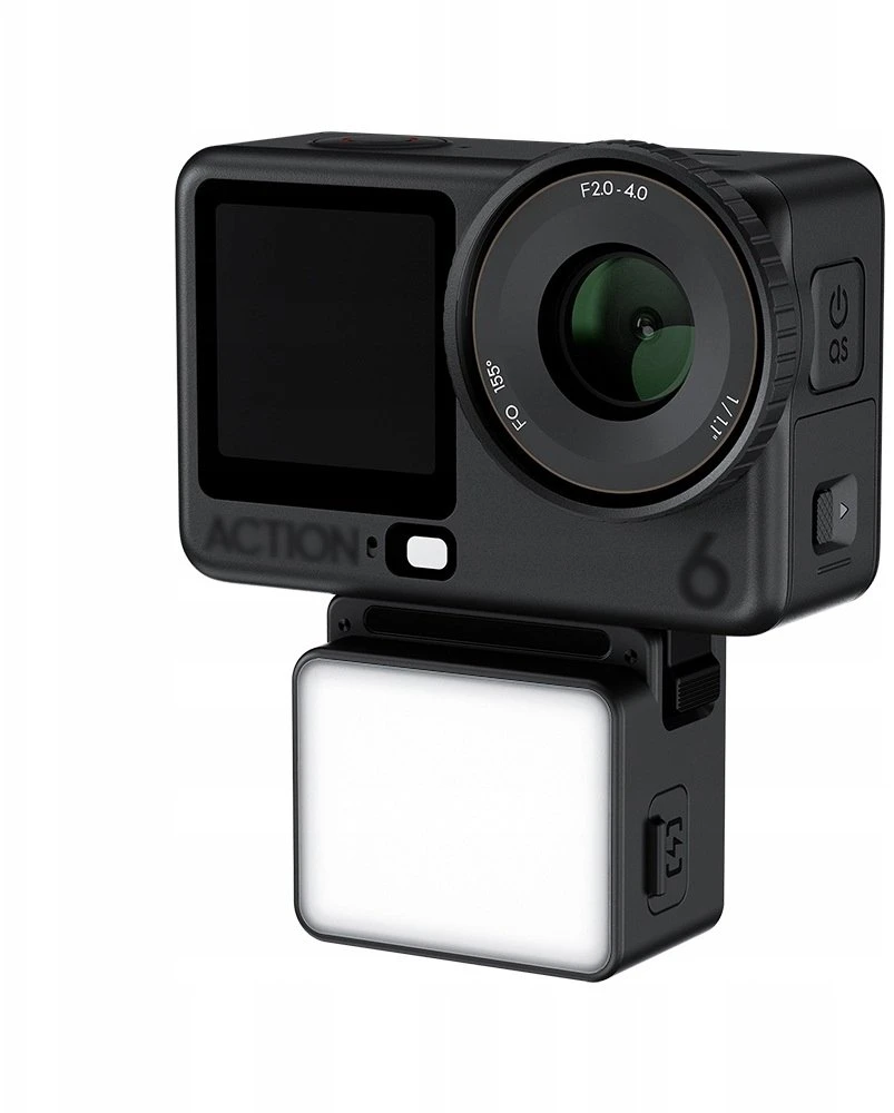 Apšvietimo priedas - JJC LED NANO Mini šviesa DJI Osmo Action 6/Nano, 3 ryškumo lygiai, IPX5