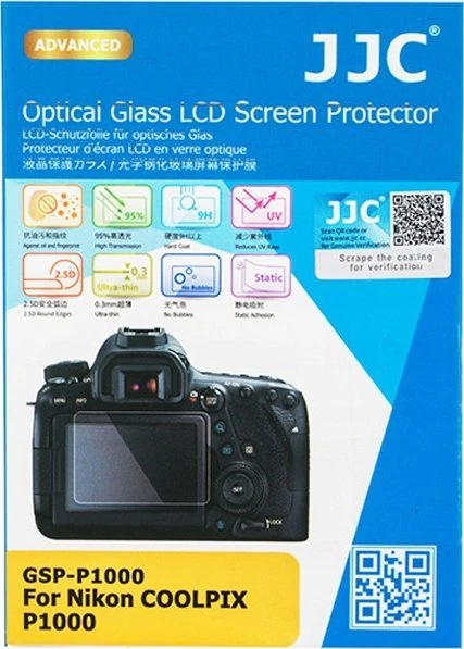 Kameros priedas - JJC GSP P1000 optinis stiklo apsaugas 0.3mm 95% perdavimas