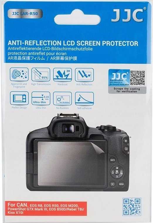 JJC Osłona Na Ekran Lcd Do Canon Eos R8 R50 850d M200 Kiss X10i T8i G7x Mk Iii / Lar-r50
