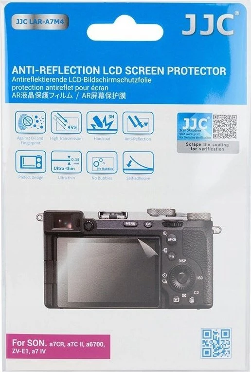 JJC „Monitorius“ LCD ekrano apsauga, skirta „Sony A7cr A7c Ii A6700 Zv-e1 A7 Iv / Lar-a7m4“ fotoaparatui