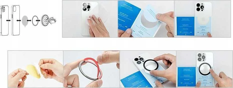 Stovas - JJC MS AD1AR Magnetinis laikiklis MagSafe telefonams aliuminis