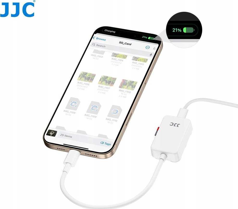 Atminties kortelė Atminties kortelių skaitytuvas - JJC PDB UC SyncCharge Micro SD Reader Type C 1TB