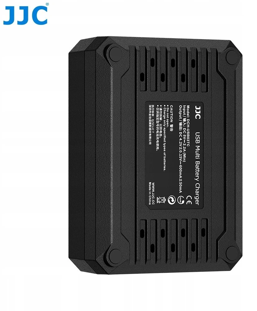 Baterijų Įkroviklis - JJC DCH DB120TC Multi Baterija Charger, Intelligent Charging, Compact Design, Juodas