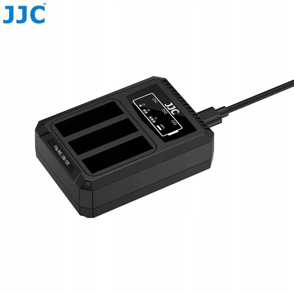 Baterijų Įkroviklis - JJC DCH DB120TC Multi Baterija Charger, Intelligent Charging, Compact Design, Juodas