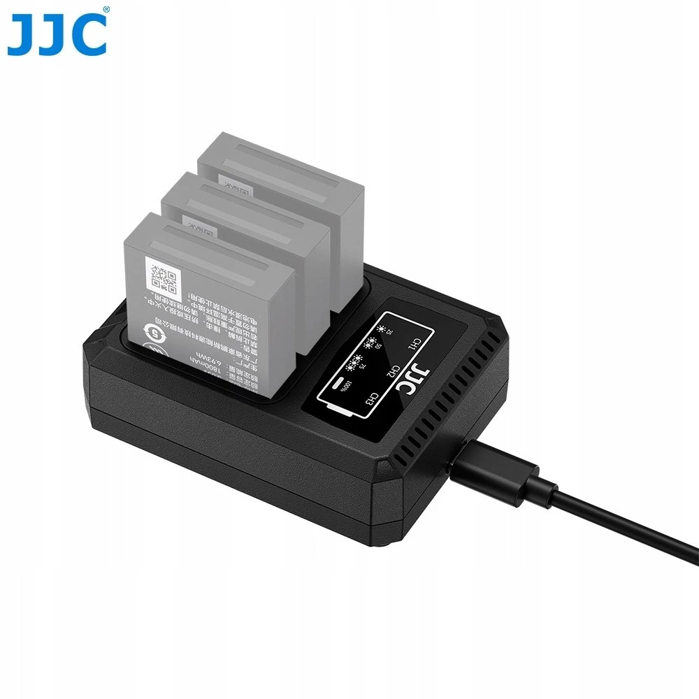 Baterijų Įkroviklis - JJC DCH DB120TC Multi Baterija Charger, Intelligent Charging, Compact Design, Juodas