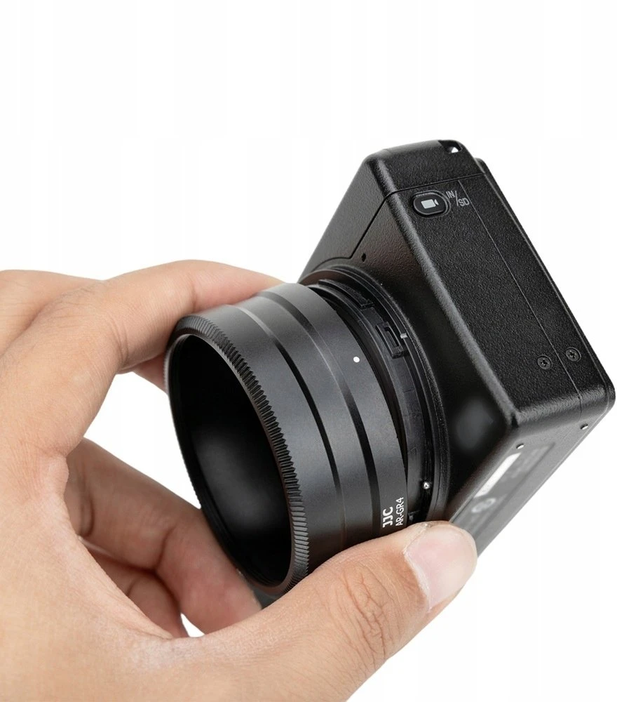 Objektyvas Adapteris - JJC AR GR4 Objektyvo Adapteris Ricoh GW 4 Plataus Kampo Objektyvui, Aliuminio Lydinys, Juodas