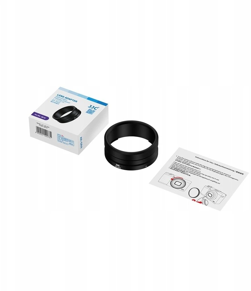 Objektyvas Adapteris - JJC AR GR4 Objektyvo Adapteris Ricoh GW 4 Plataus Kampo Objektyvui, Aliuminio Lydinys, Juodas