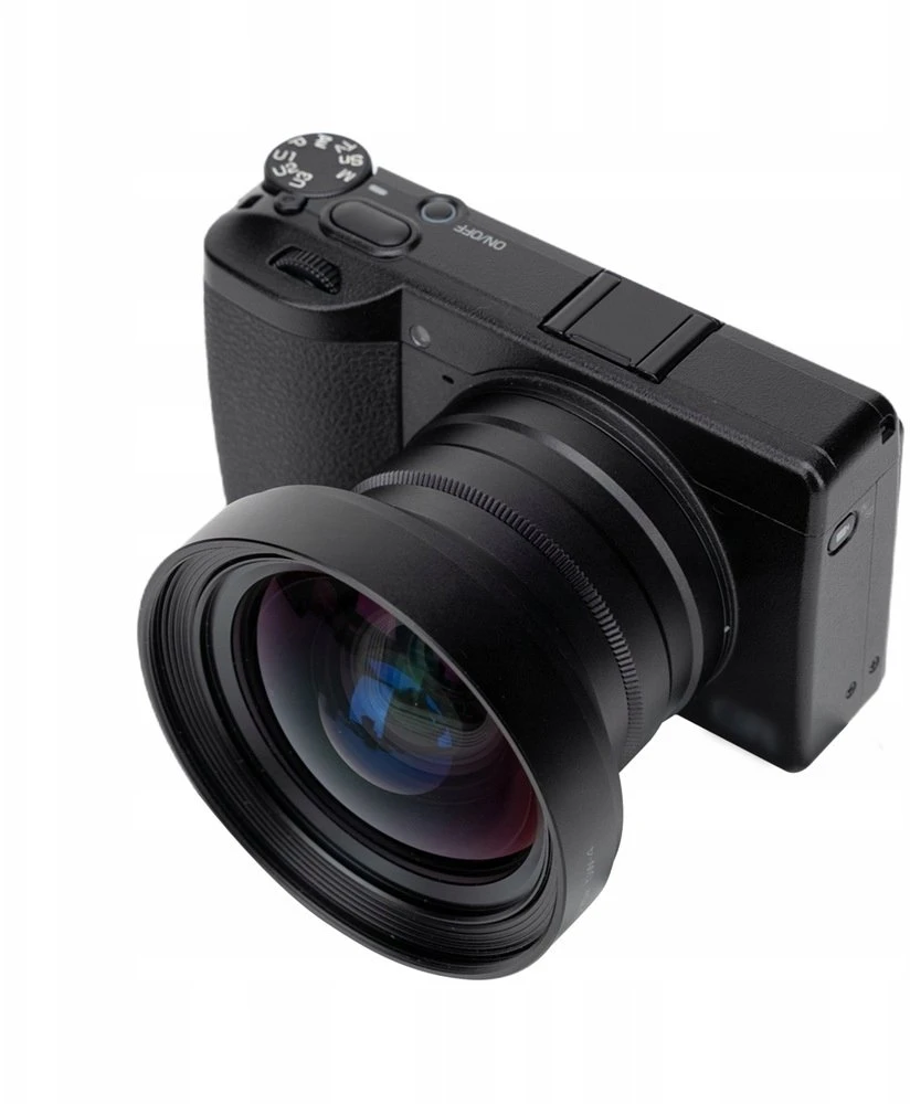 Objektyvas Adapteris - JJC AR GR4 Objektyvo Adapteris Ricoh GW 4 Plataus Kampo Objektyvui, Aliuminio Lydinys, Juodas