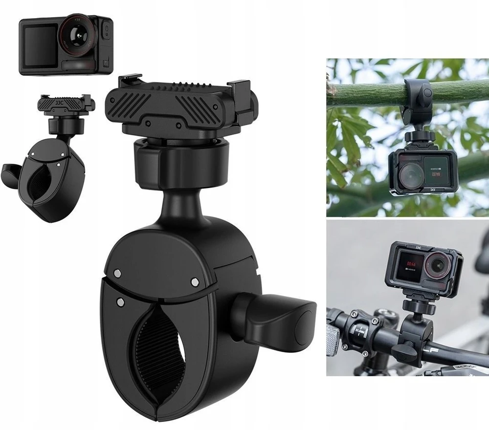 Vairo laikiklis - JJC HM OA5 360° sukimas, 60° pasvirimas, tinka 15–41 mm skersmens poliams, juodas