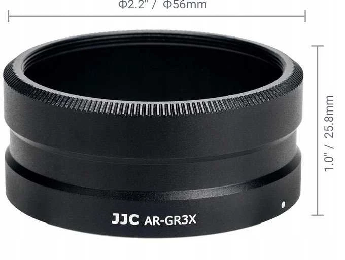 Adapteris - JJC AR GR3X objektyvo adapteris (Ricoh GR III, aliuminis, 49mm filtras)