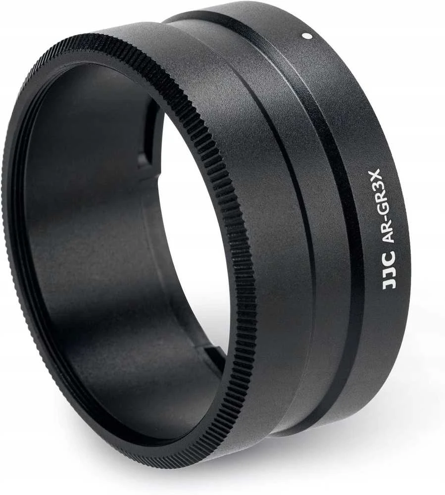 Adapteris - JJC AR GR3X objektyvo adapteris (Ricoh GR III, aliuminis, 49mm filtras)