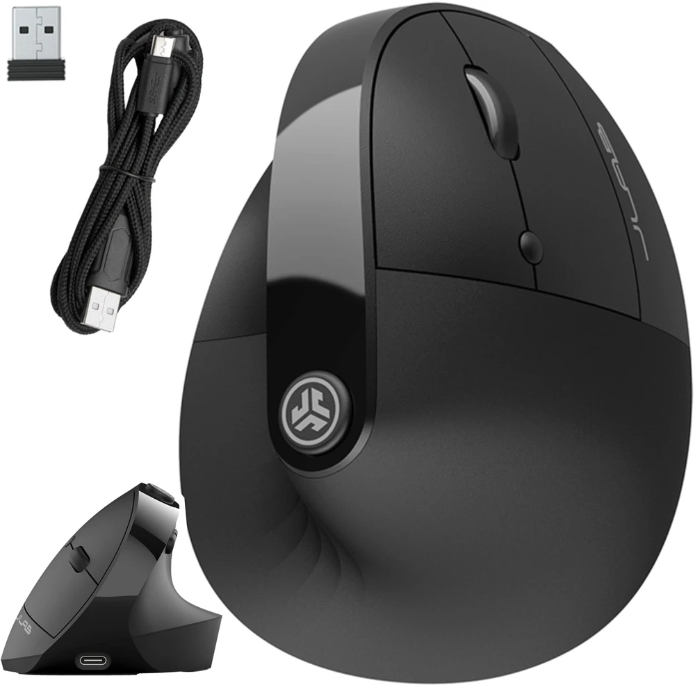 Pelė JLab Audio JBUDS ERGONOMIC Pionowa Juodas (IEUMJBERGORBLK82)