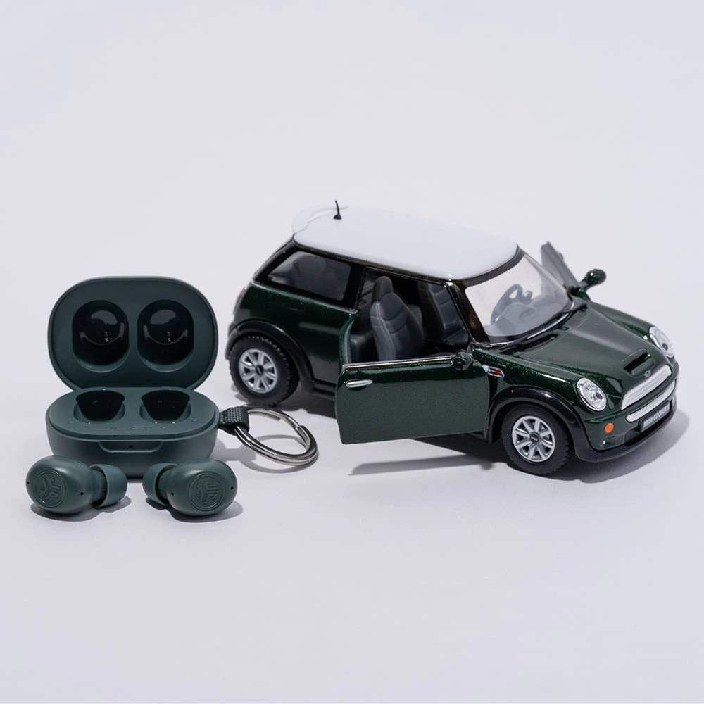 Jlab JBuds Mini TWS ausinės – Sage Pilkas Bluetooth į ausis įdedamos ausinės, integruotas mikrofonas