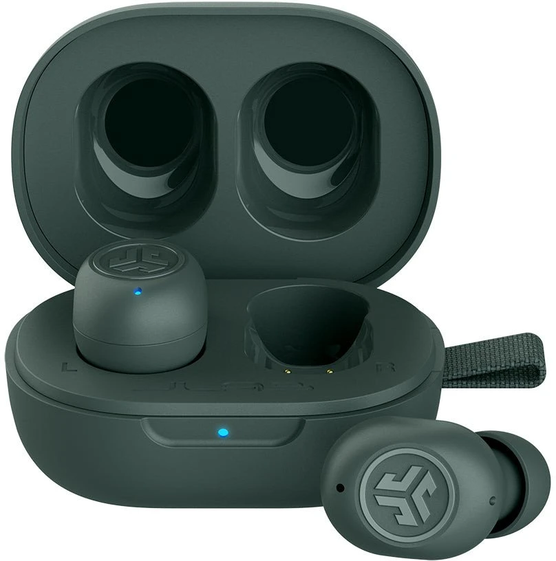 Jlab JBuds Mini TWS ausinės – Sage Pilkas Bluetooth į ausis įdedamos ausinės, integruotas mikrofonas