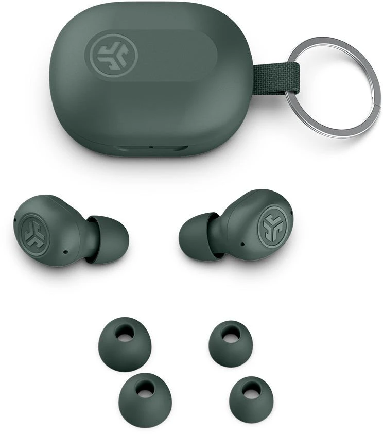 Jlab JBuds Mini TWS ausinės – Sage Pilkas Bluetooth į ausis įdedamos ausinės, integruotas mikrofonas