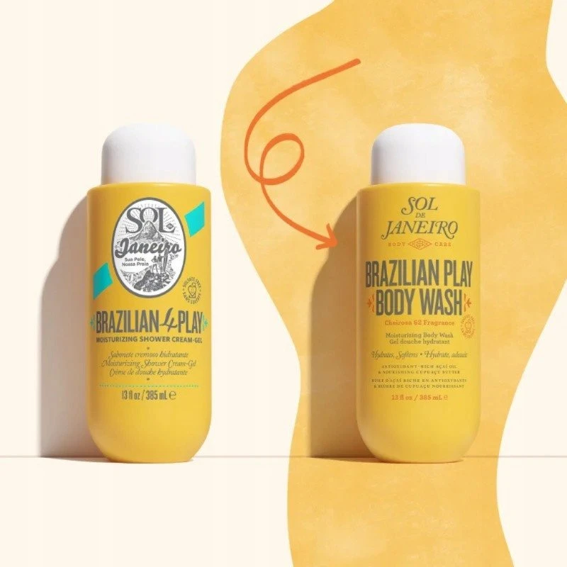 Sol De Janeiro Brazilian 4 Play Moisturizing Shower Kreminis drėkinantis dušo kremas – gelis, 385 ml