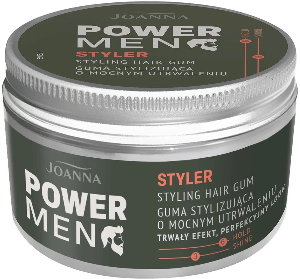 Joanna Power Men Styler stiprios fiksacijos formavimo guma 100 g
