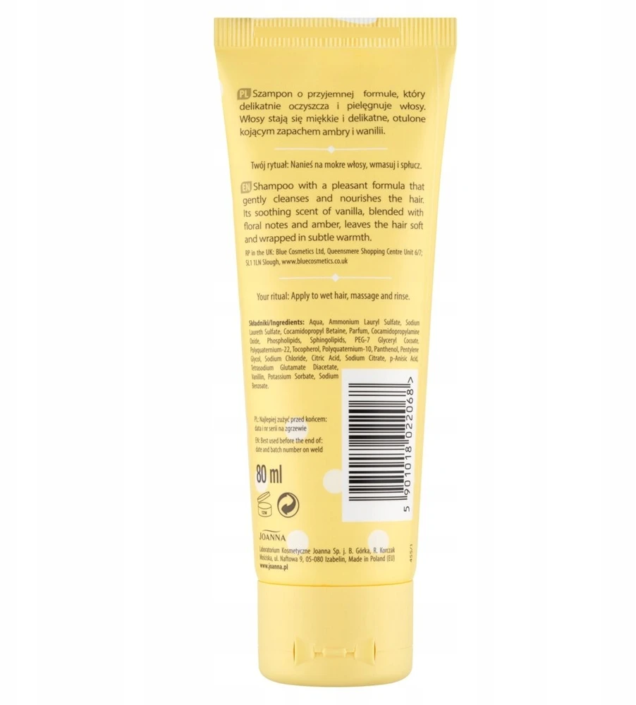 Joanna Sheer Vanille kvepiantis plaukų šampūnas 80ml