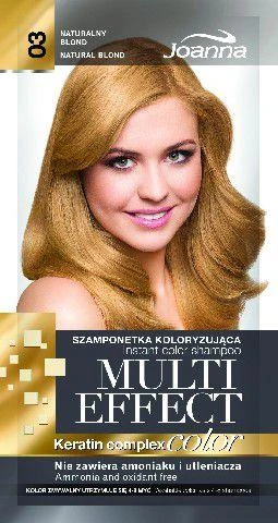 Dažomasis plaukų šampūnas Joanna Multi Effect 35 g, 03 Natural Blond