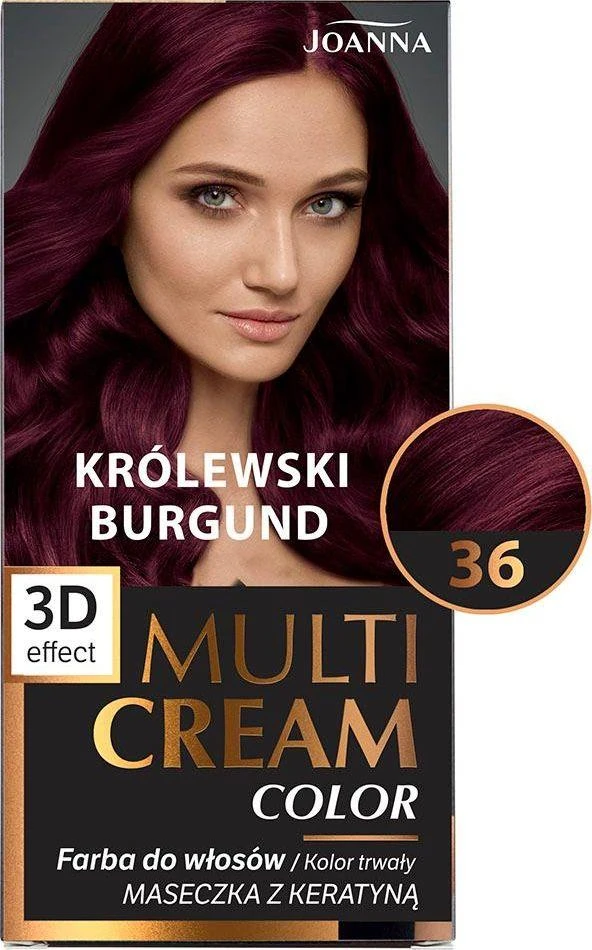 Joanna Multi Cream Color 36 burgundo plaukų dažų dėžutė