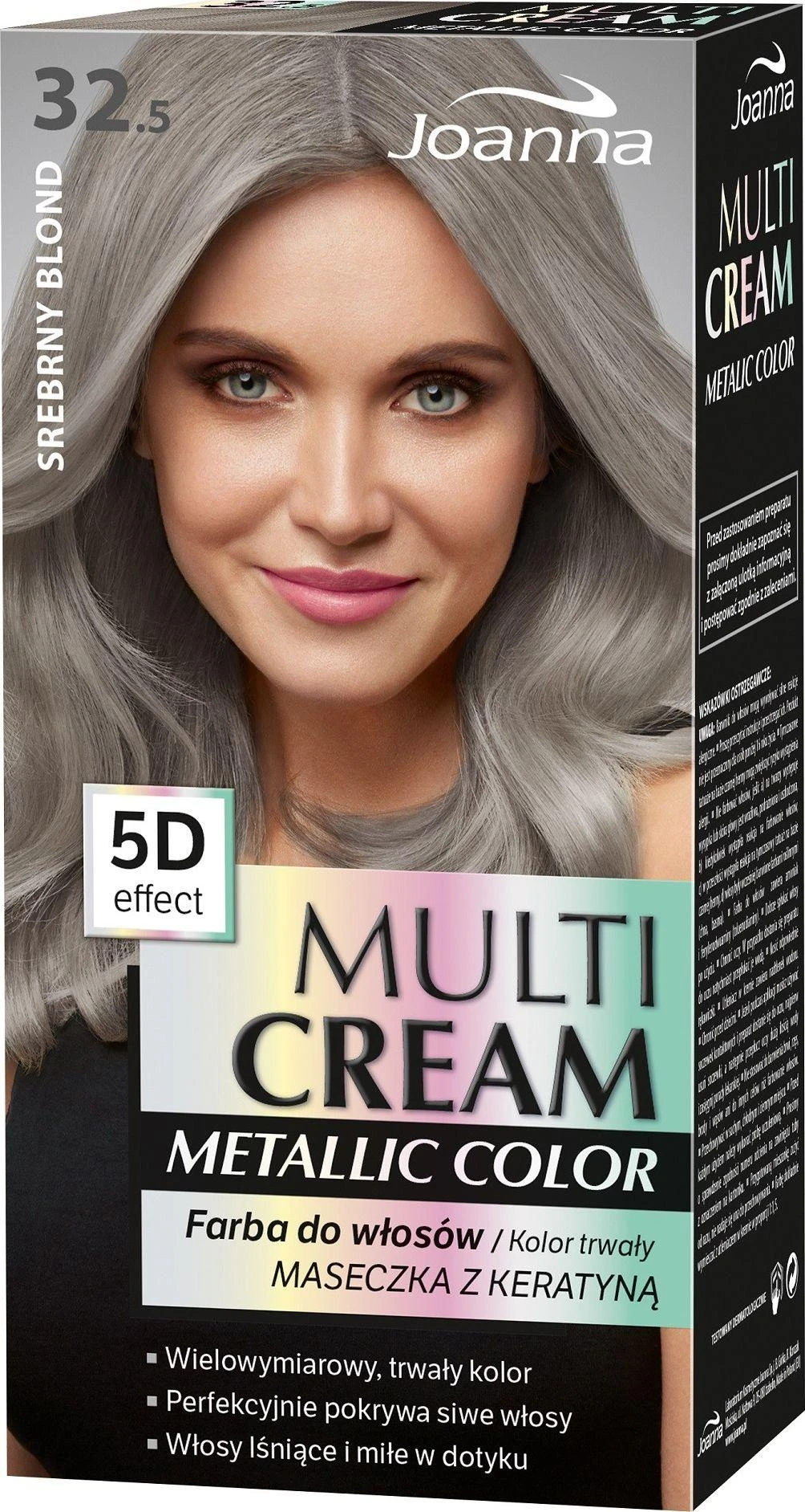 Plaukų dažai Joanna Metallic Color 32.5 Sidabrinė