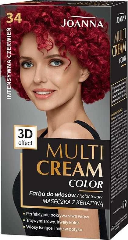 Joanna Multi kreminis Color 34 Intense Raudona