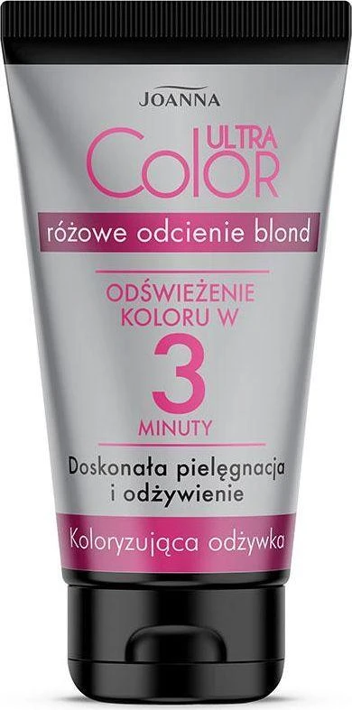 Joanna Ultra Color rožinė plaukų kaukė tūbelėje