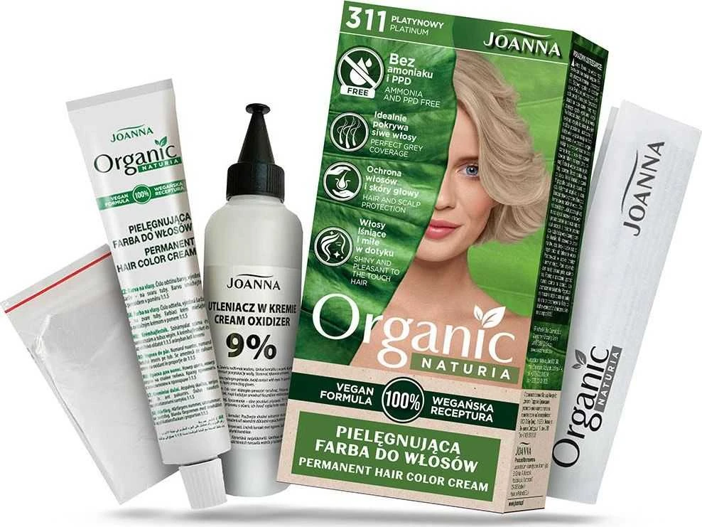 Joanna Naturia Organic Permanent Plaukų Spalva Kreminis 311 Platinum