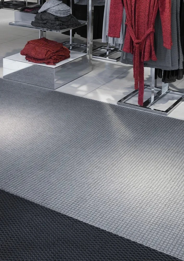 Jobmate Matting COMBI TILE 45x45 cm grå