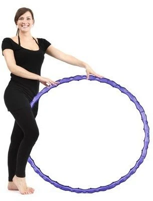 Jocca Hula Hop 6193 su 1kg apkrova, masažu, 100 cm, sulankstomas, pilvui ir juosmeniui