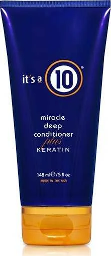 It's a 10, Miracle Deep Plus Keratin, Hair Conditioner, Minkštinantis ir glotninantis, 148 ml