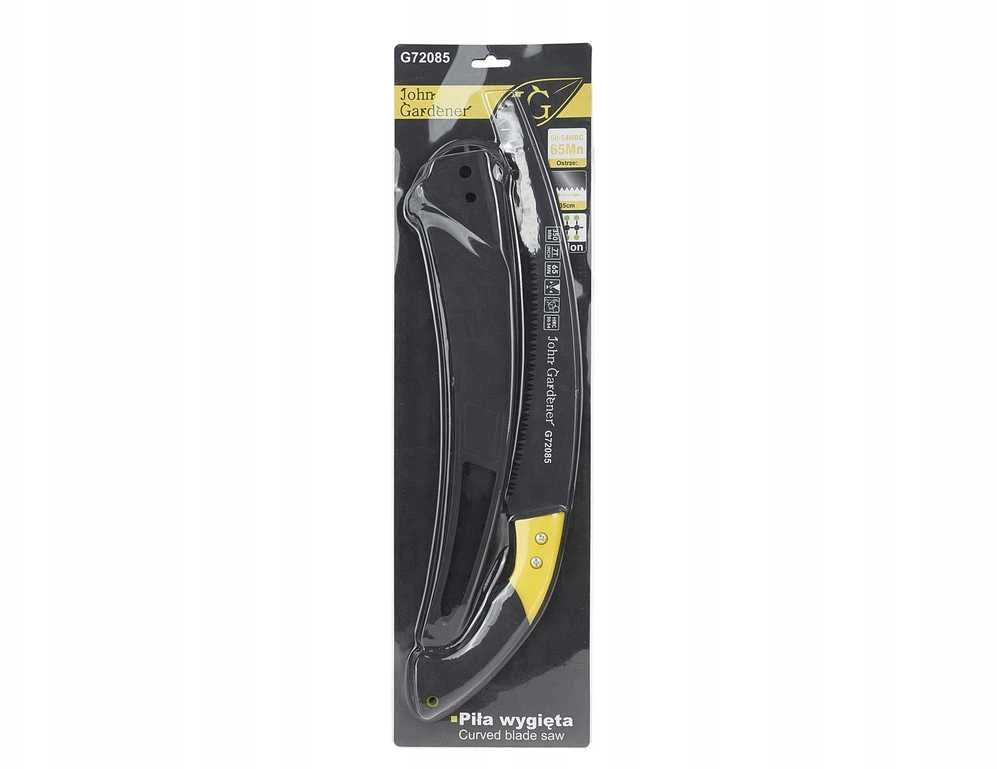 John Gardener Sulenkta pjūklas 35 cm su PTFE danga ir dėklu 65Mn (48)