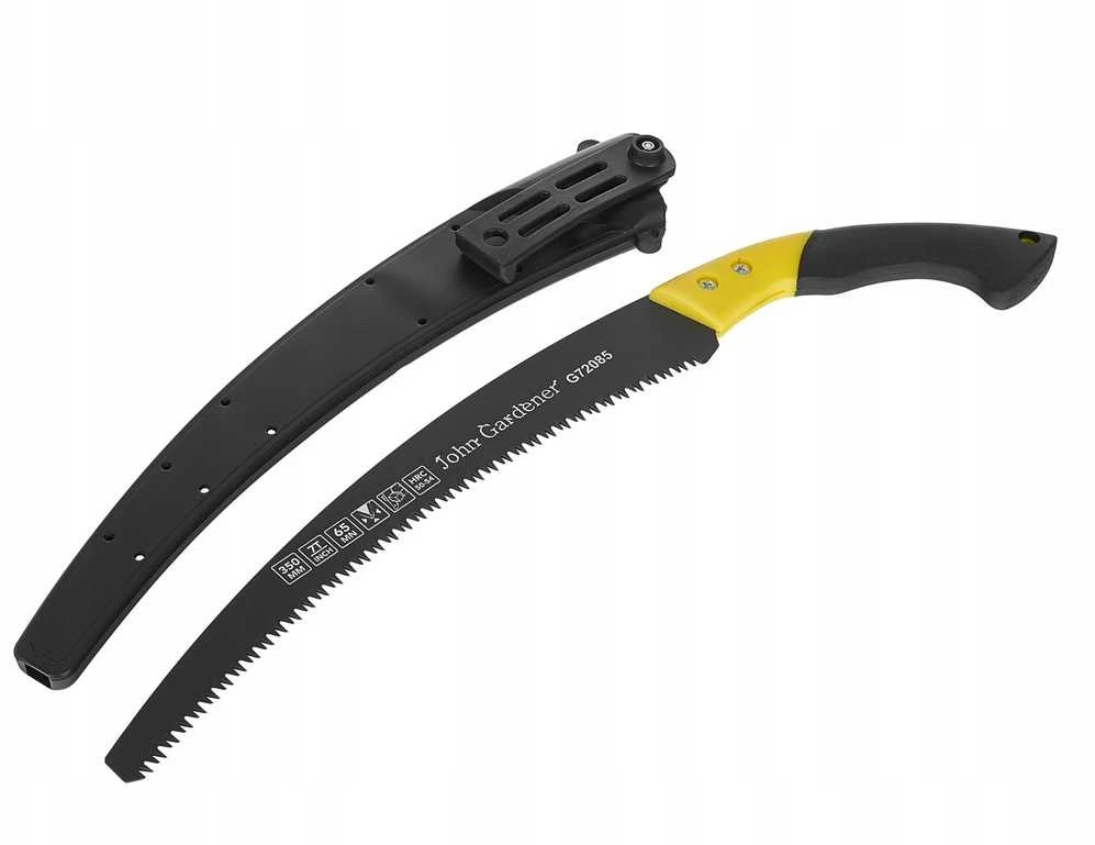 John Gardener Sulenkta pjūklas 35 cm su PTFE danga ir dėklu 65Mn (48)