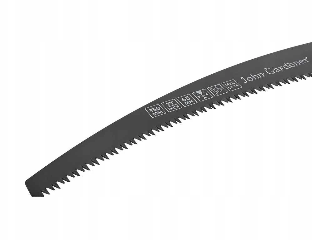 John Gardener Sulenkta pjūklas 35 cm su PTFE danga ir dėklu 65Mn (48)