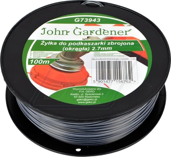 Geko John Gardener Valas tnąca do kos i podkaszarek 2.7 MM 100 MB G73943 Okrągła + rdzeń