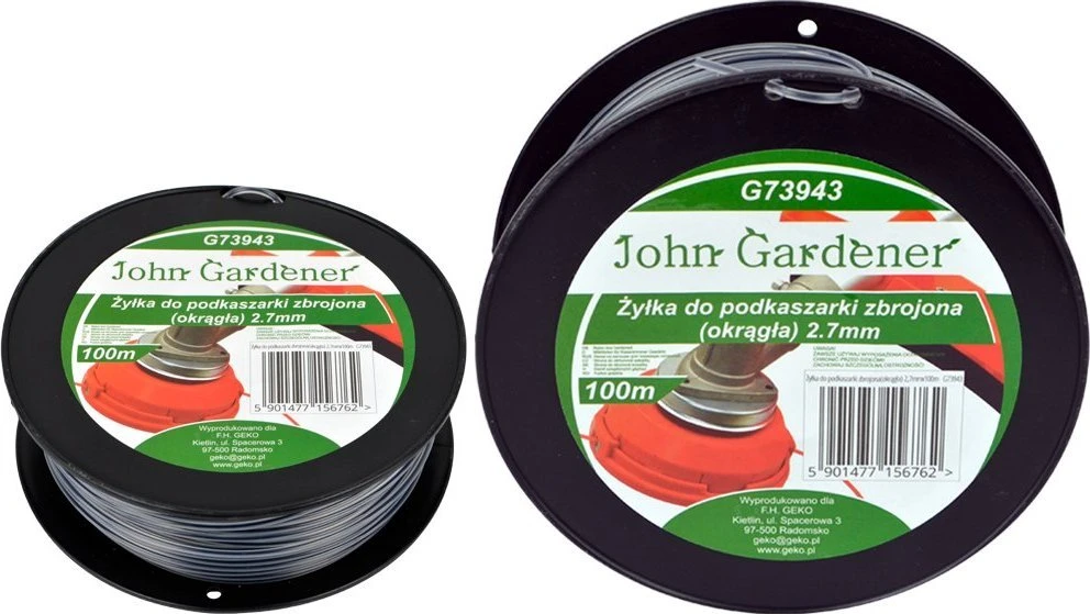 Geko John Gardener Valas tnąca do kos i podkaszarek 2.7 MM 100 MB G73943 Okrągła + rdzeń