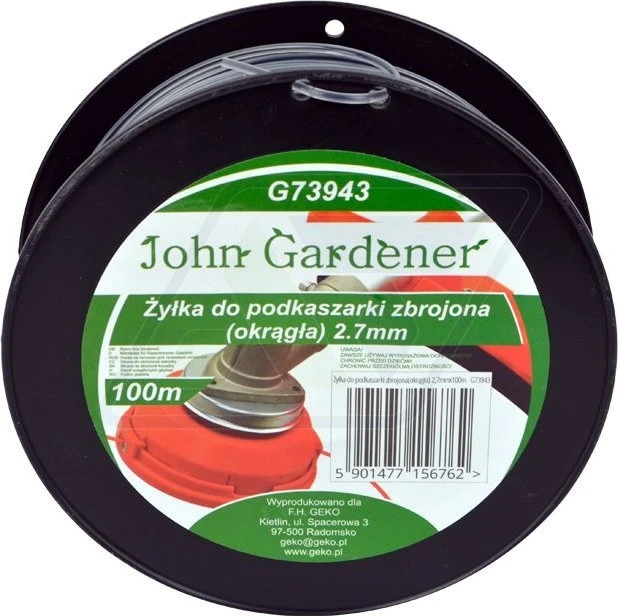 Geko John Gardener Valas tnąca do kos i podkaszarek 2.7 MM 100 MB G73943 Okrągła + rdzeń
