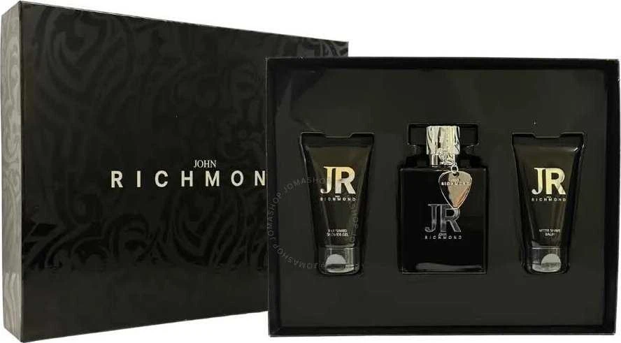 Set John Richmond: Man Eau De Parfum For Men, 100 ml + Man maitininantis Dušo želė, 50 ml + Man After-Shave Balm, 50 ml