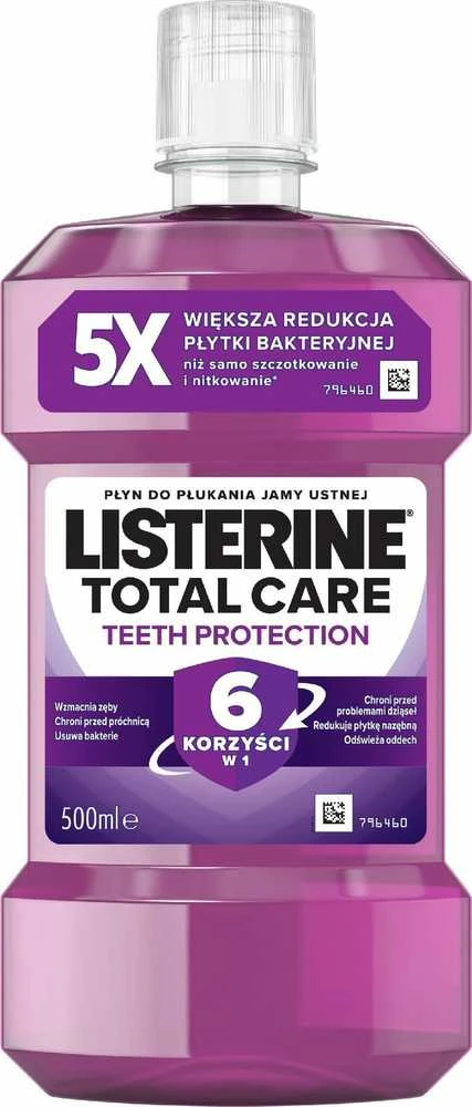 Johnson Listerine Total Care Teeth Protection burnos skalavimo skystis 500ml