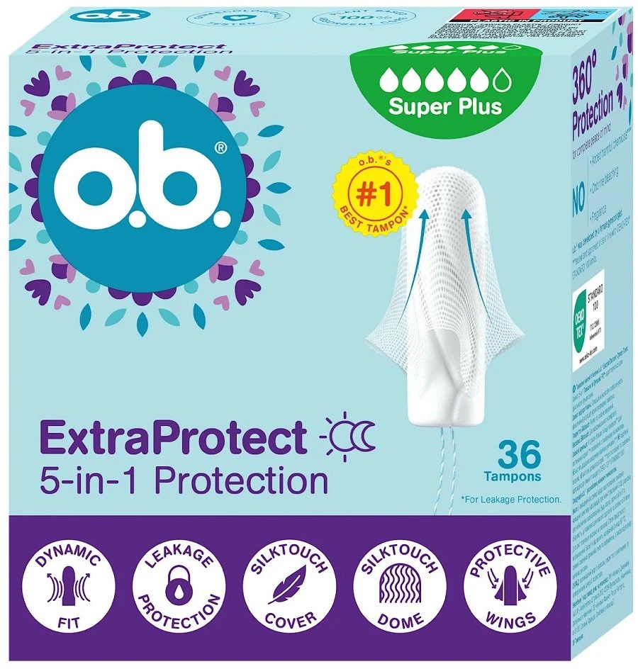 Johnson O.B._Extra Protect Super Plus tamponai, 36 vnt.