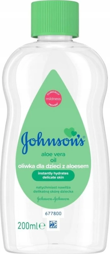 Johnson & Johnson Johnson's Baby Oil Aloe Vera Body Oil vaikams, 200 ml