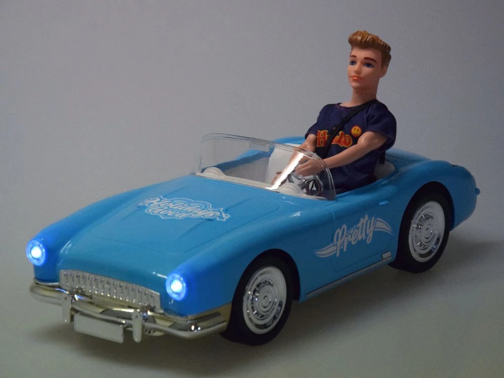 Jokomisiada Nuotolinio valdymo automobilis Retro Cadillac su lėle – stilingas vairuotojas, važiuok su klase RC0746
