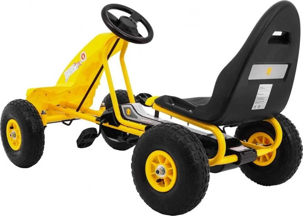 Joko Minamas kartingas GoKart Chamiopn geltonos spalvos
